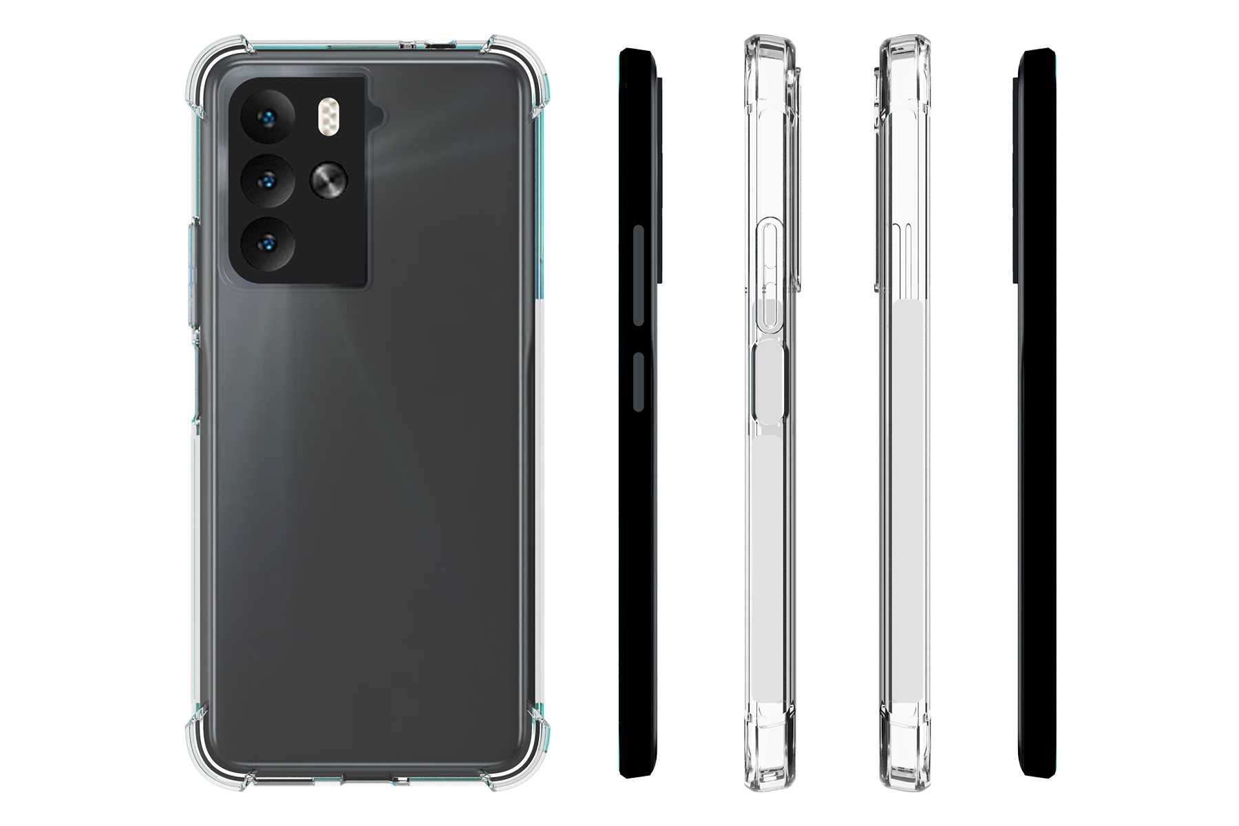 mtb more energy Smartphone-Hülle Clear Armor Case für HTC U23 Pro (2QC9200,-9100,-B100, 6.7), Transparente TPU Schutzhülle Case Backcover mit Anti-Shock Verstärkung