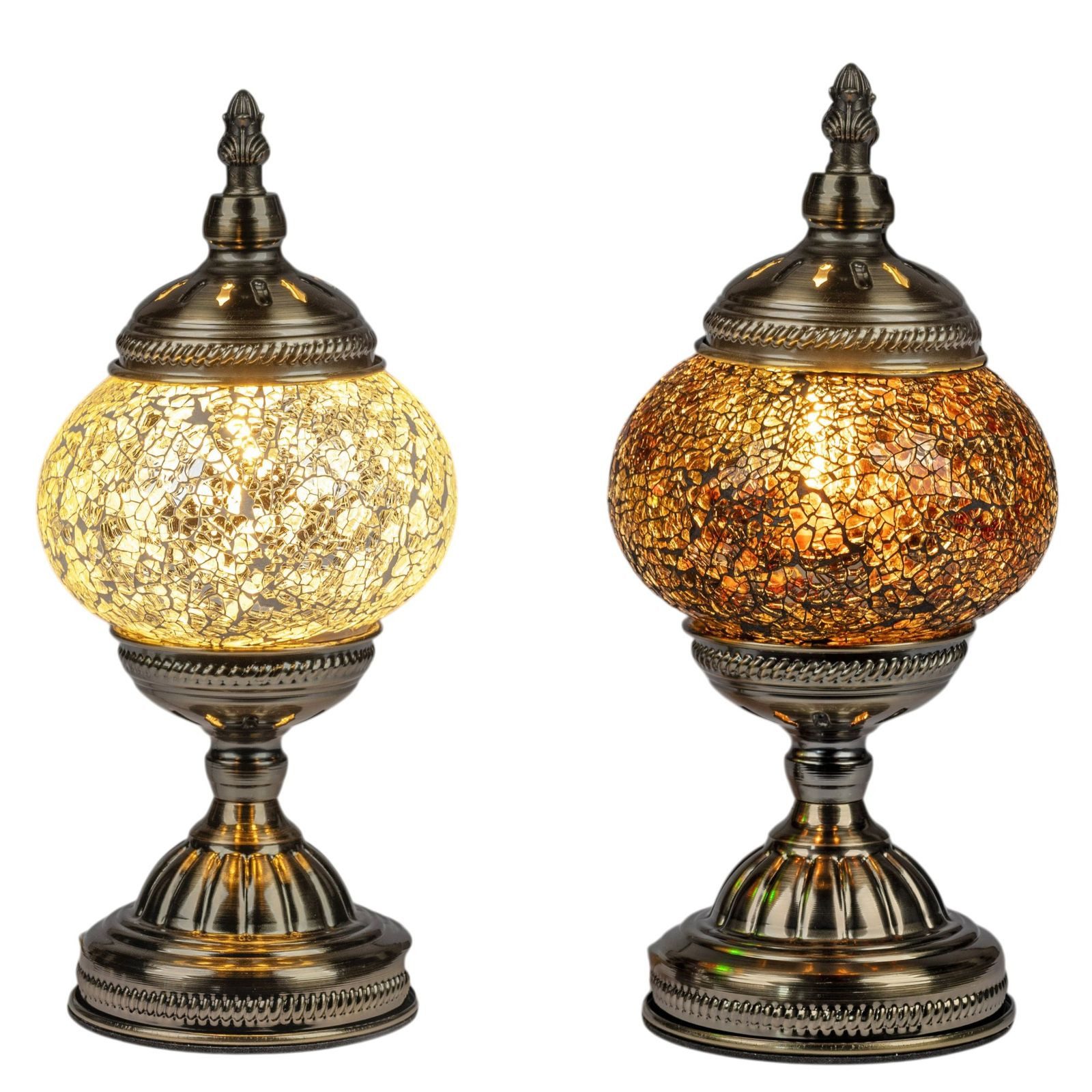 formano Tischleuchte 2er Set Orientalische Tischlampe Mosaiklampe Marokko Lampe 30 cm, Ohne Leuchtmittel