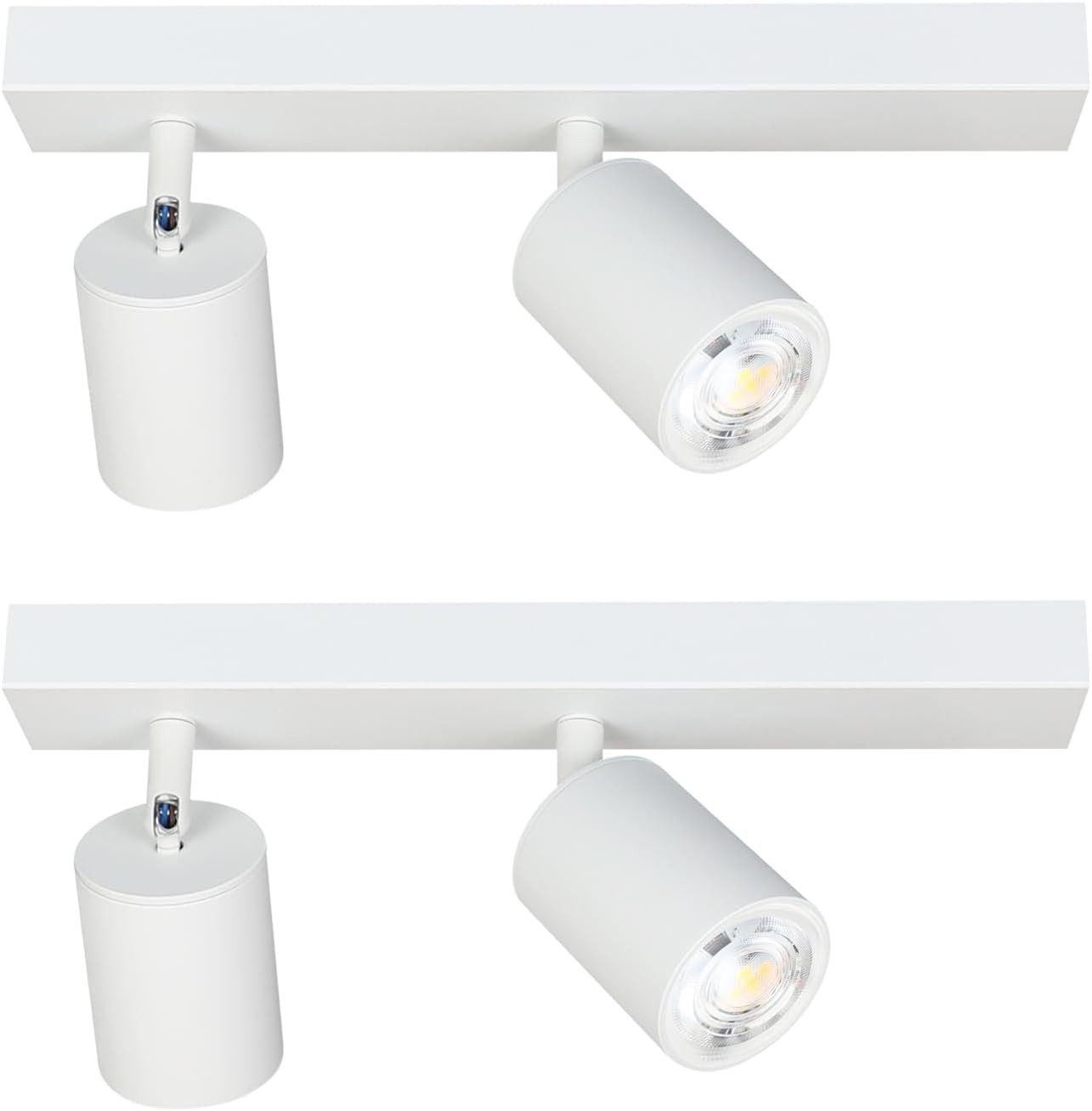 ZMH Deckenstrahler 2 Flammig Deckenleuchte 30CM Modern-Design GU10 Industrial drehbar, 330°Schwenkbar, ohne Leuchtmittel, Schlafzimmer Küche