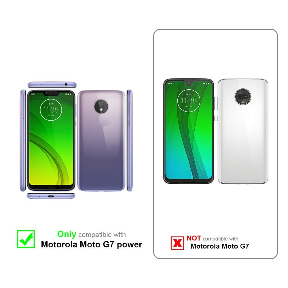 Cadorabo Handyhülle für Motorola MOTO G7 POWER Hülle Motorola MOTO G7 POWER, Flexible Hülle TPU Silikon Schutzhülle Back Cover Case