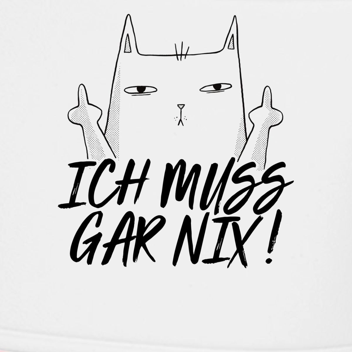 Spreadshirt Ich Muss Gar Nix, Katze Badelatschen Damen Badeschuh