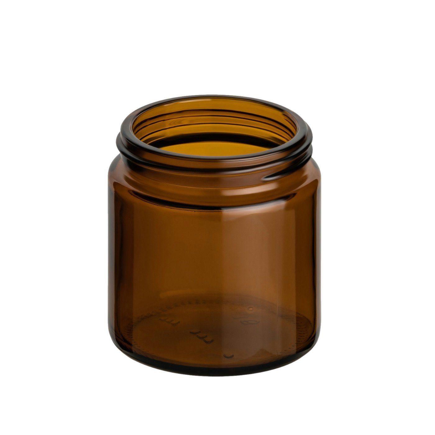 gouveo Make-Up Organizer Cremetiegel aus Braunglas mit Schraubdeckel - Leere Cremedose aus Glas, 12-tlg., 120ml/schwarz-matt, Schutz für lichtempfindlichen Inhalt