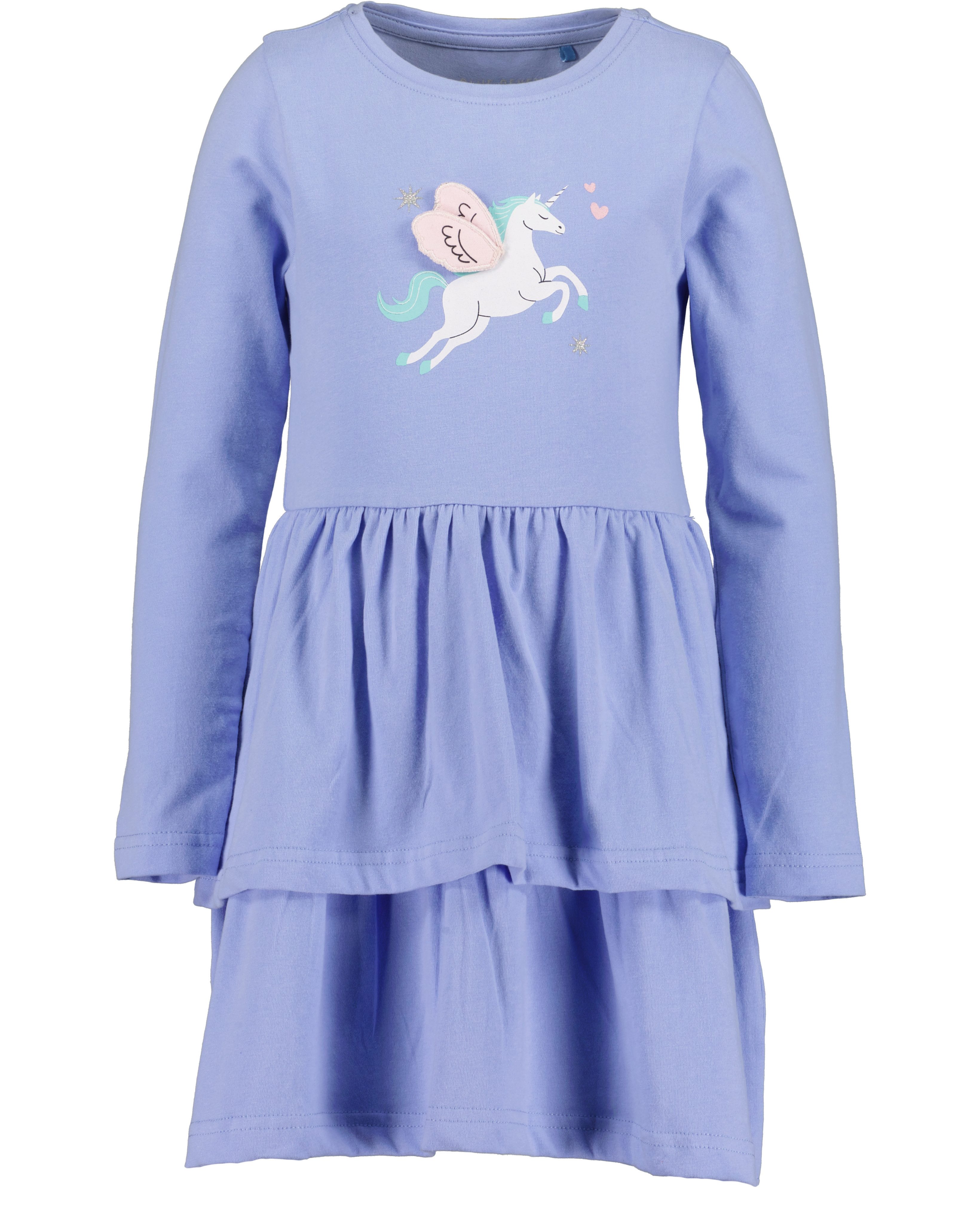 Blue Seven Jerseykleid mit hochwertigem Einhorn-Frontmotiv und mit Volants