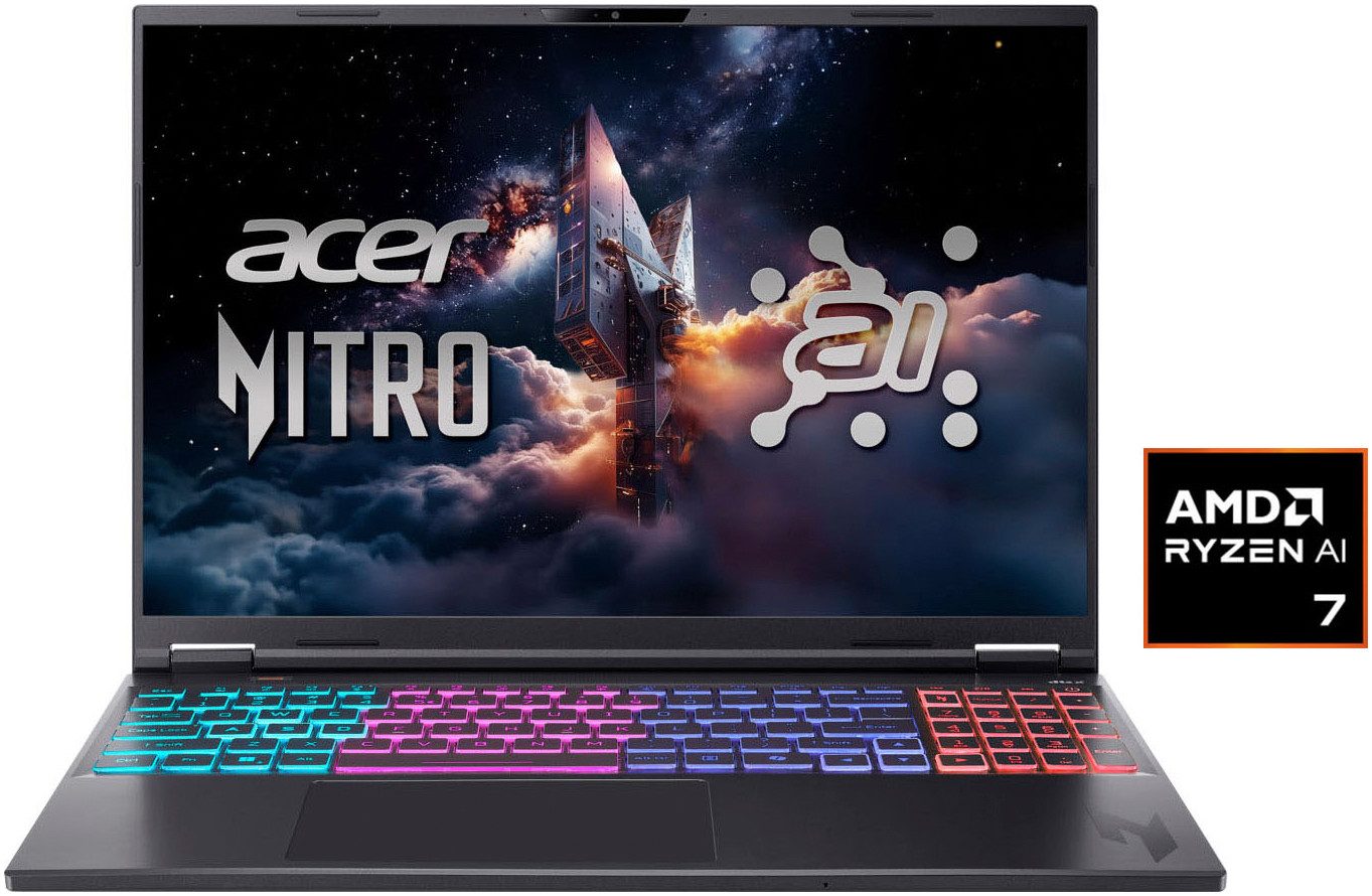 Acer AN16S-61-R8U7 Gaming-Notebook (40,64 cm/16 Zoll, AMD Ryzen™ AI 7 350, GeForce® RTX 5070 Ti, 1000 GB SSD)