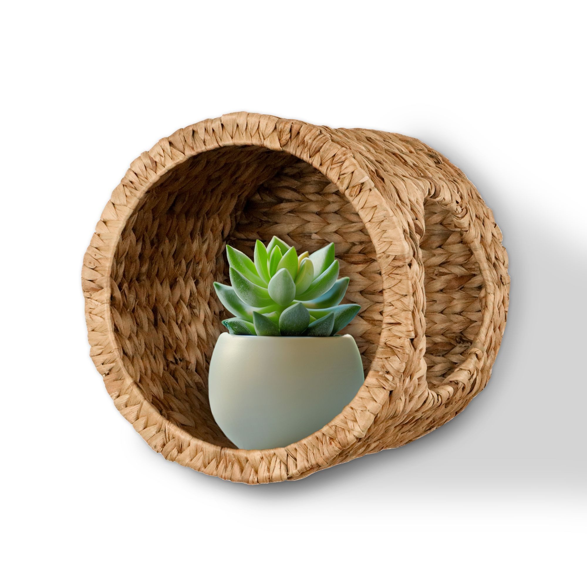 Lycce Wandregal Wandregal Badezimmer Regal geflochten aus Wasserhyazinthe, günstig online kaufen