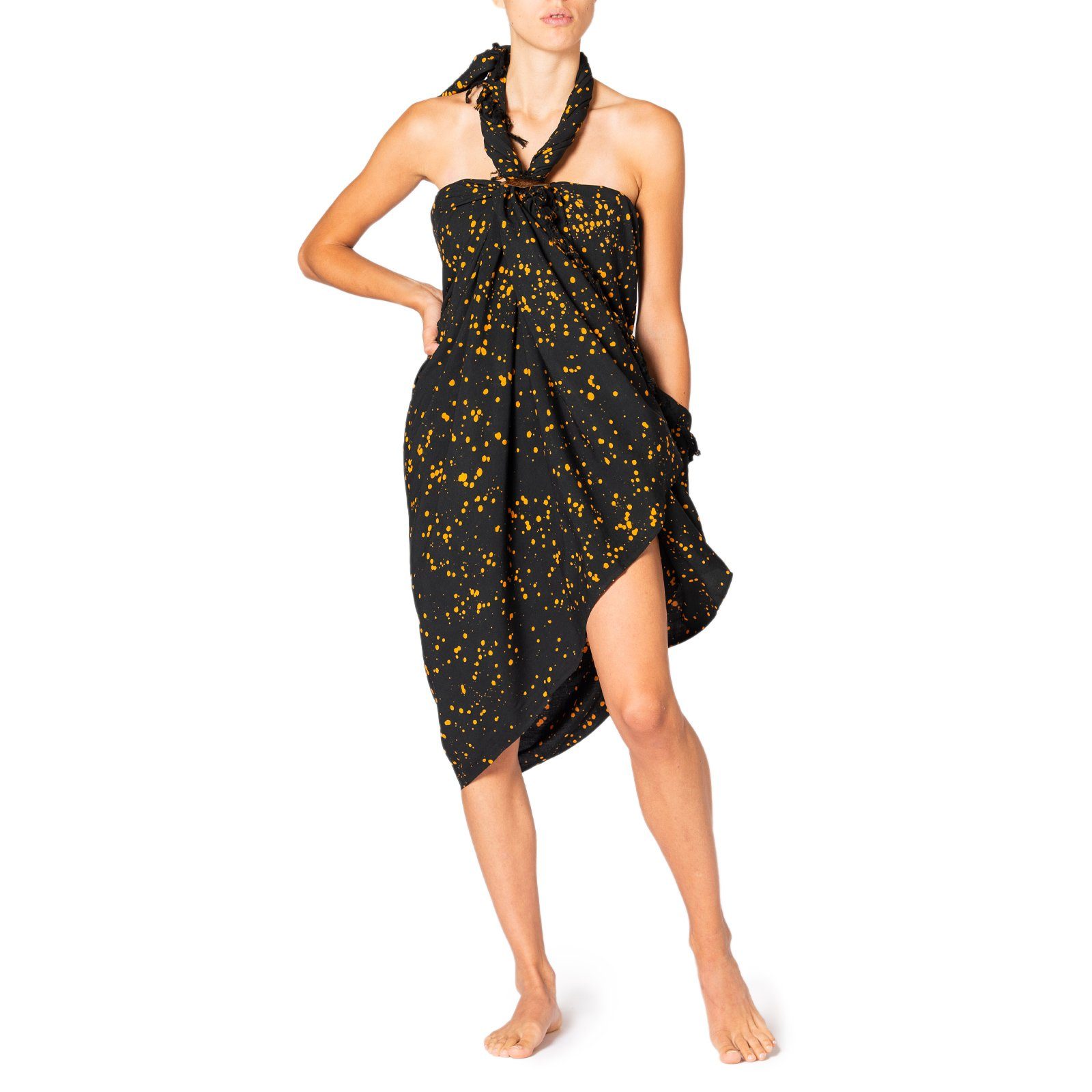 PANASIAM Sarong Pareo Starlit Wachsbatik aus hochwertiger Viskose Strandtuch, Viskose, Strandkleid Bikini Cover-up Tuch für den Strand Schultertuch Halstuch