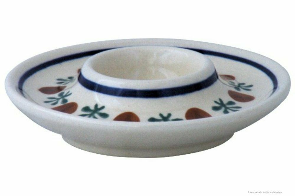 Bunzlauer Keramik Eierbecher Bunzlauer Keramik Eierbecher klassisch flach Ø11,2cm x H2,0cm Dekor 41