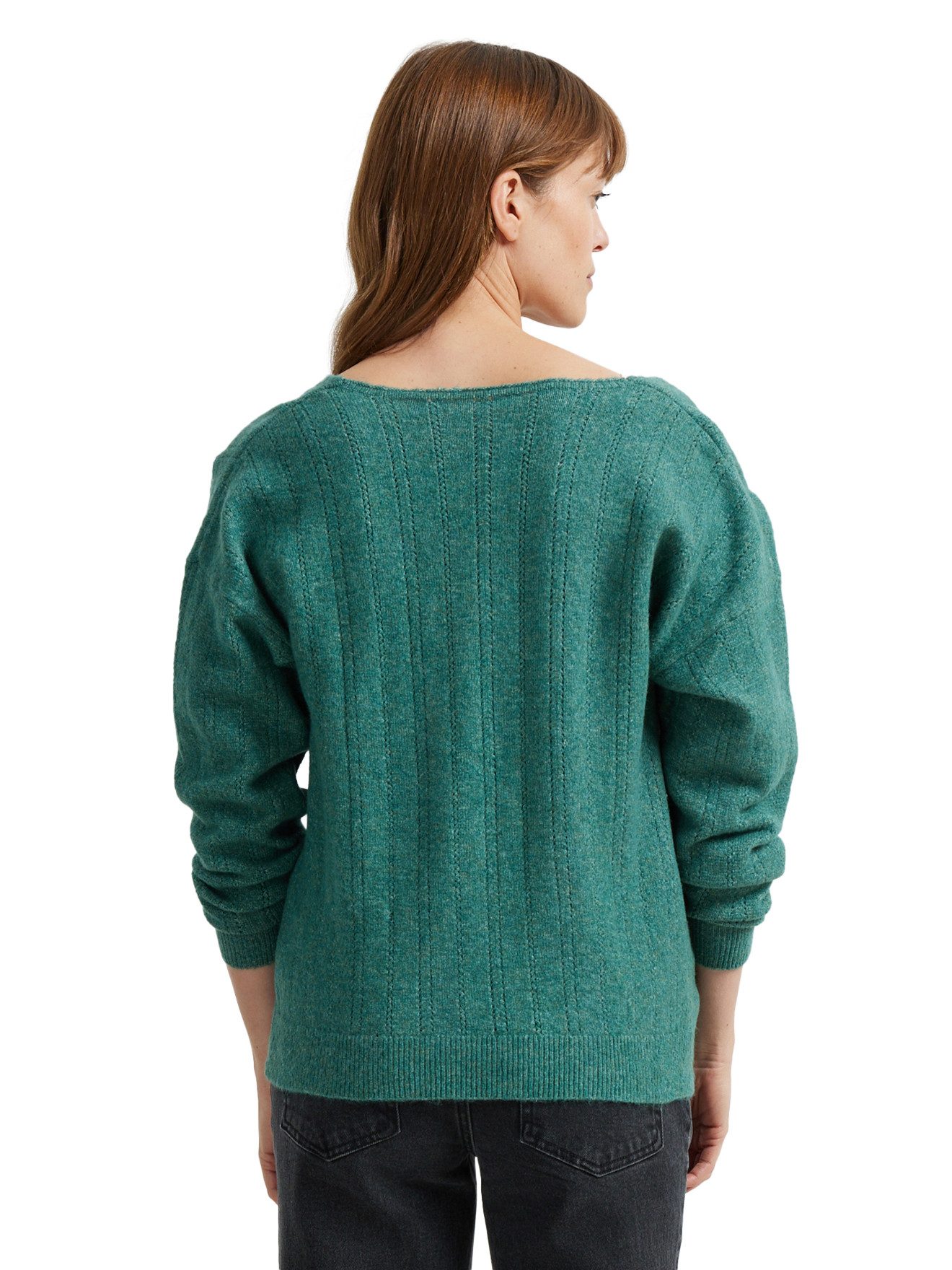 vertbaudet Umstandspullover Flauschiger Umstandspullover mit V-Ausschnitt