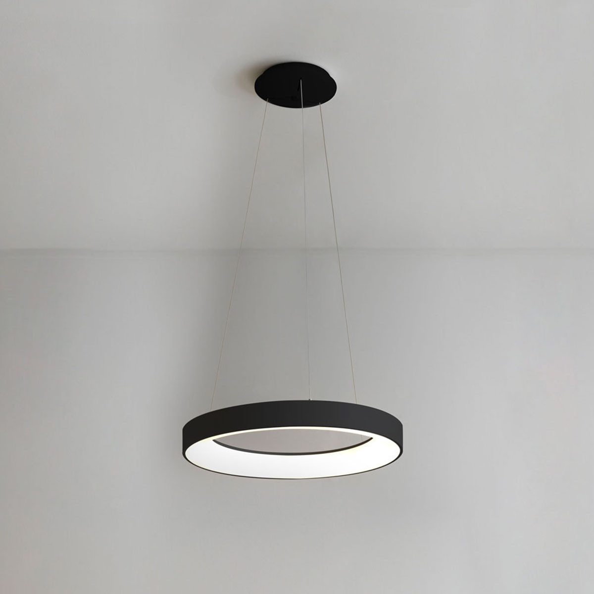Vivida International Hängeleuchten Inner-R Pendelleuchte, Schwarz, Ø: 60 cm, LED fest integriert, Warmweiß, Hängelampe