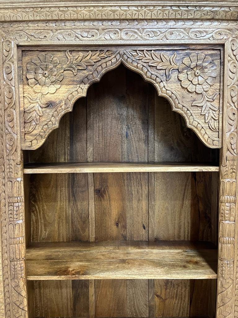 Indien 190 cm, Oriental Handarbeit Schrank Himal Galerie Natur Regal Standregal