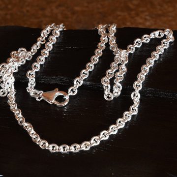 HOPLO Silberkette Silberkette Ankerkette Länge 45cm - Breite 3,2mm - 925 Silber, Made in Germany
