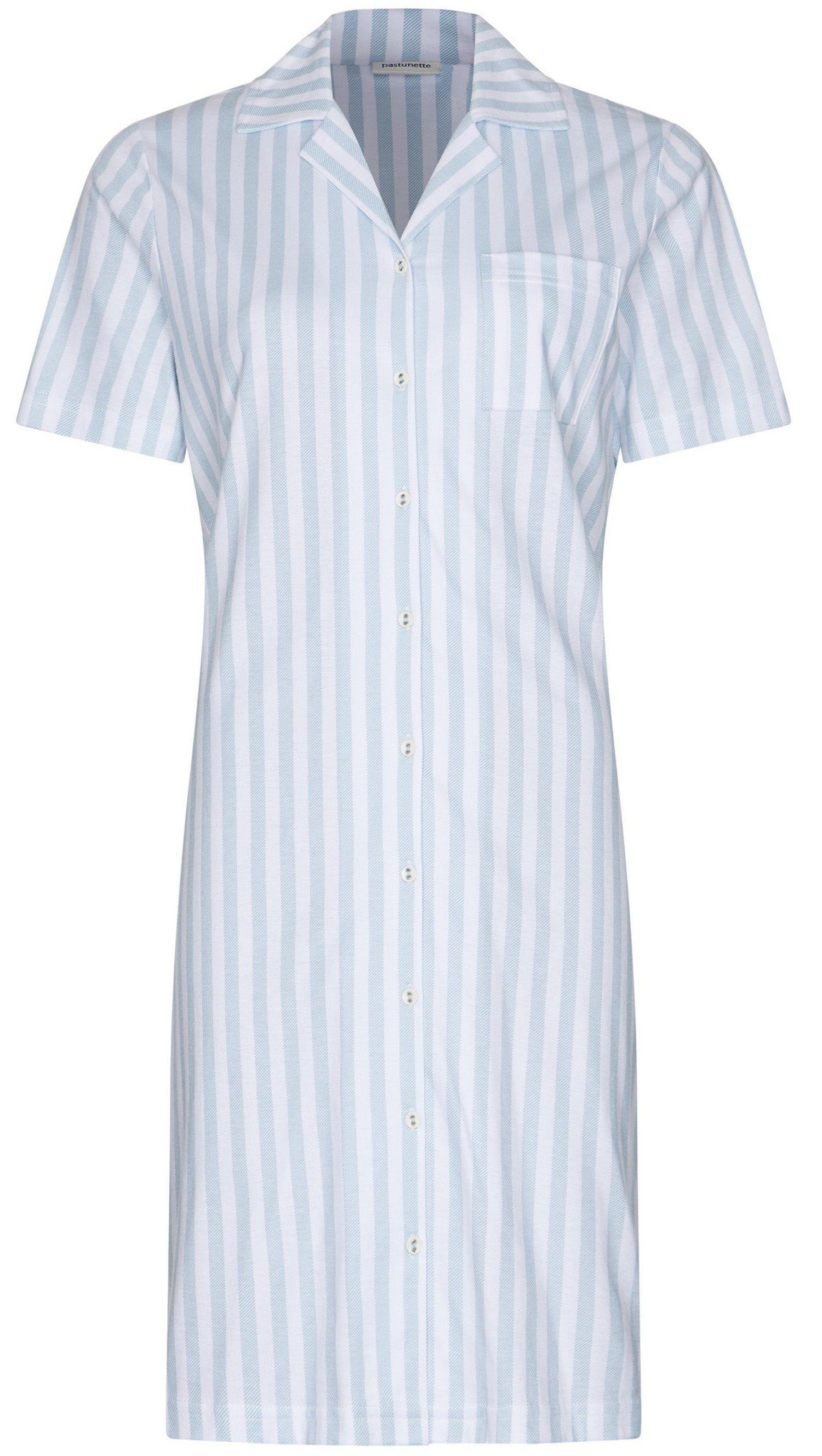 Pastunette Nachthemd Klassisches Damen Schlafshirt geknöpft (1-tlg) Baumwolle