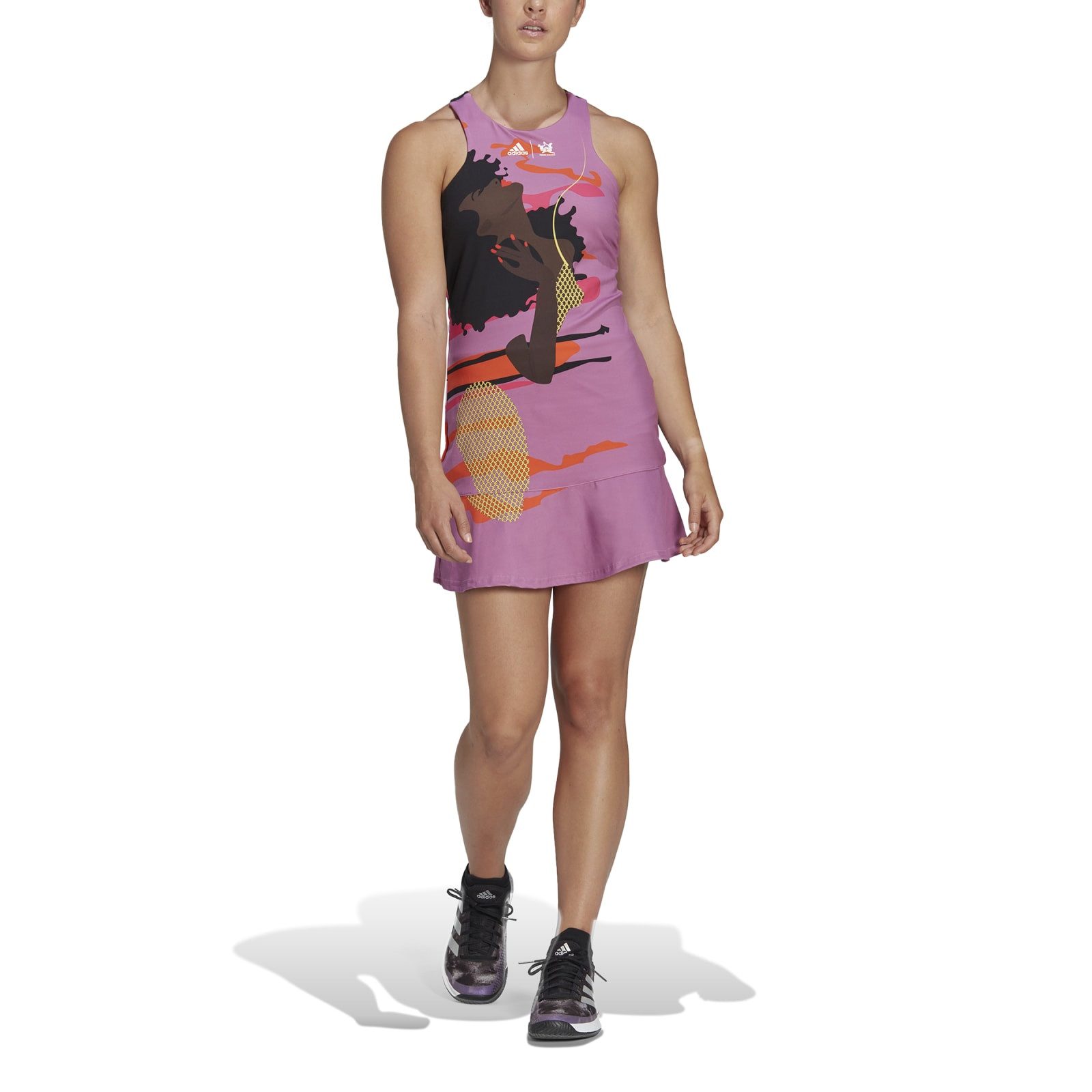 adidas Performance Tenniskleid Y-Dress New York (schmal, integrierte Tight und Sport-BH) violett