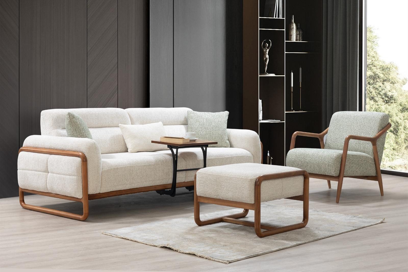 Nobelaa Sofa Sitzgruppe/Sofa Set - Wohnzimmergarnitur "Lysandra" 3+3+1