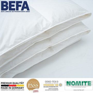 Daunenbettdecke, kuschelige Premium-Winterdecke extra warm, BEFA NATUR, Füllung: 90% Daunen, 10% Federn, Made in Germany - hochwertige Verarbeitung - Allergiker geeignet