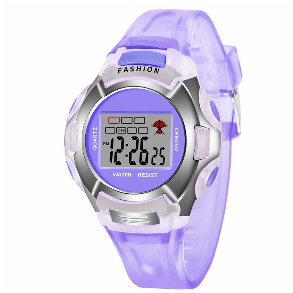Leway Digitaluhr Mädchen Digitaluhren, 3 ATM Wasserdicht Outdoor Sportuhr  mit Alarm/LED-Licht/Datum/Stoppuhr,Kinderuhren Elektronische Armbanduhr  Uhren für Kinder Mädchen