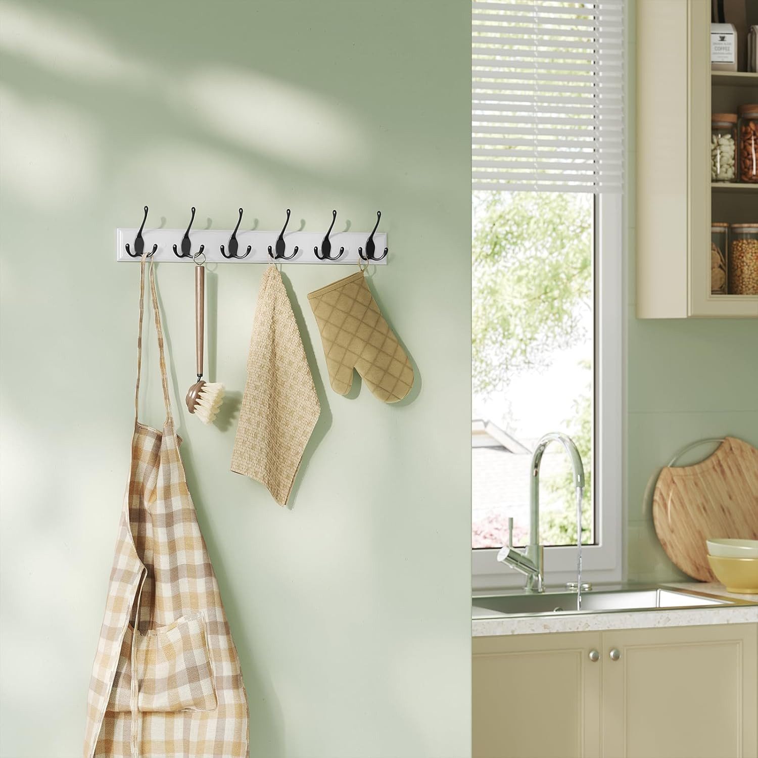 EUGAD Garderobenhaken (2 St), Kleiderhaken Wand, mit 6 Dreifachhaken, Schwa günstig online kaufen