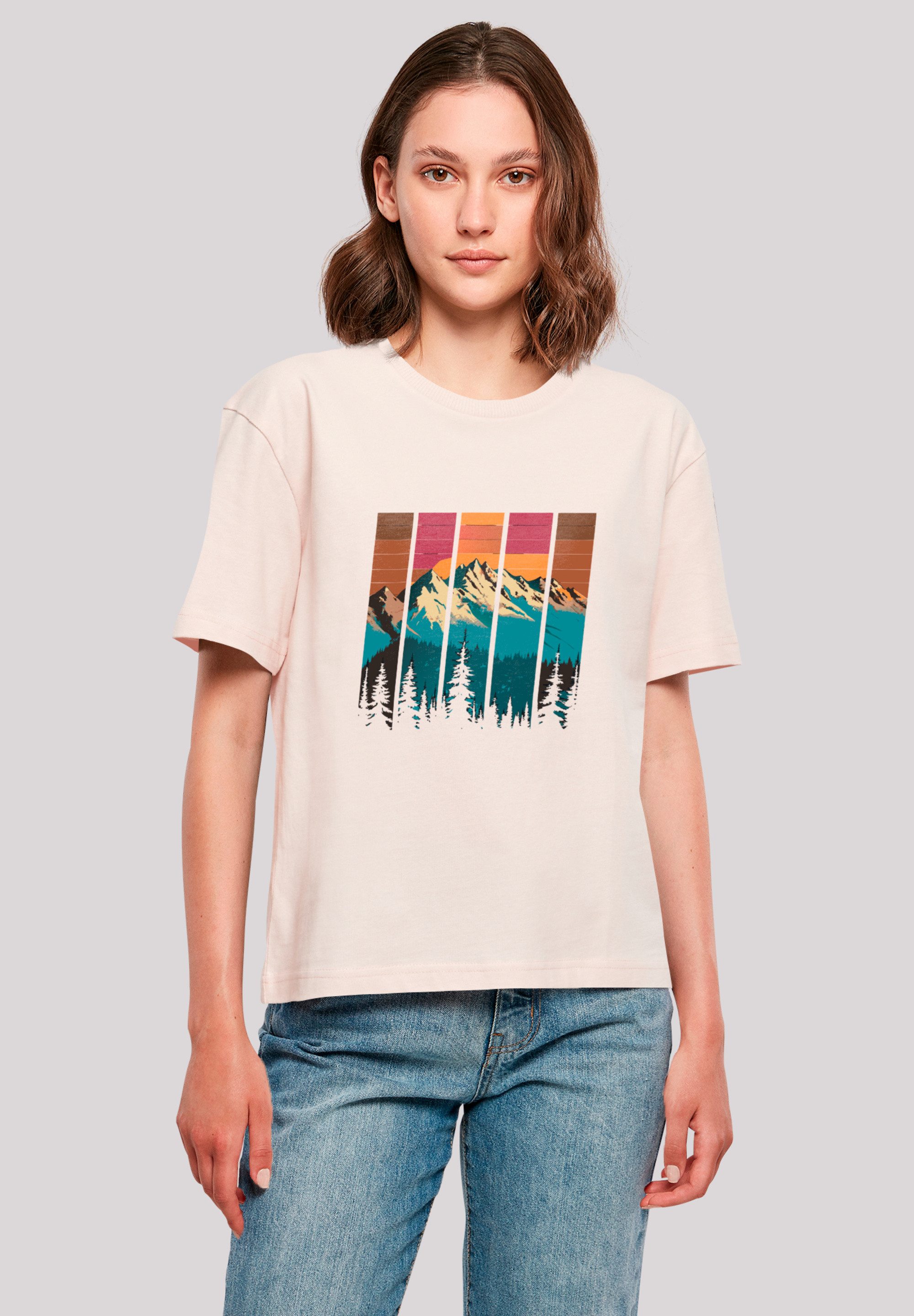 F4NT4STIC T-Shirt Berg Sonnenuntergang Retro Premium günstig online kaufen