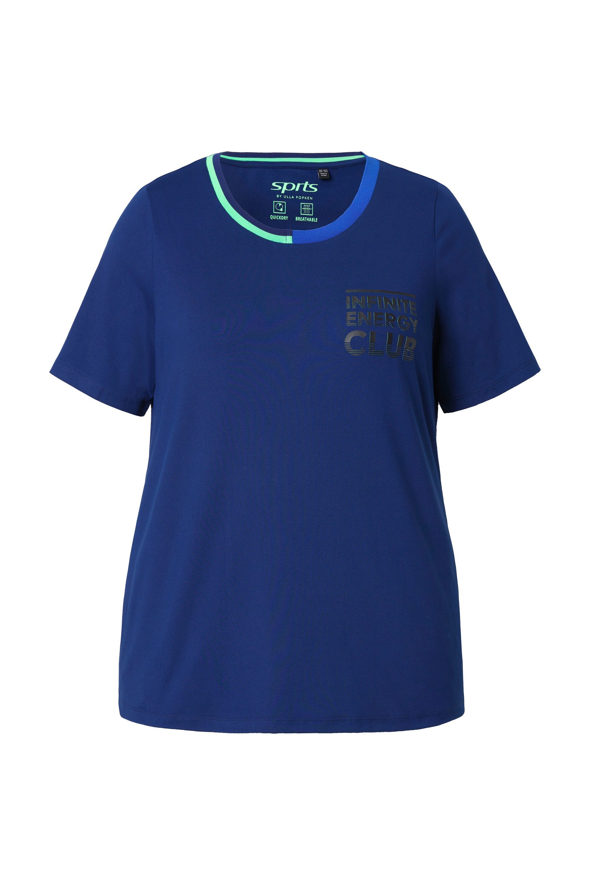 Ulla Popken T-Shirt Funktionsshirt schnelltrocknend Rundhals günstig online kaufen