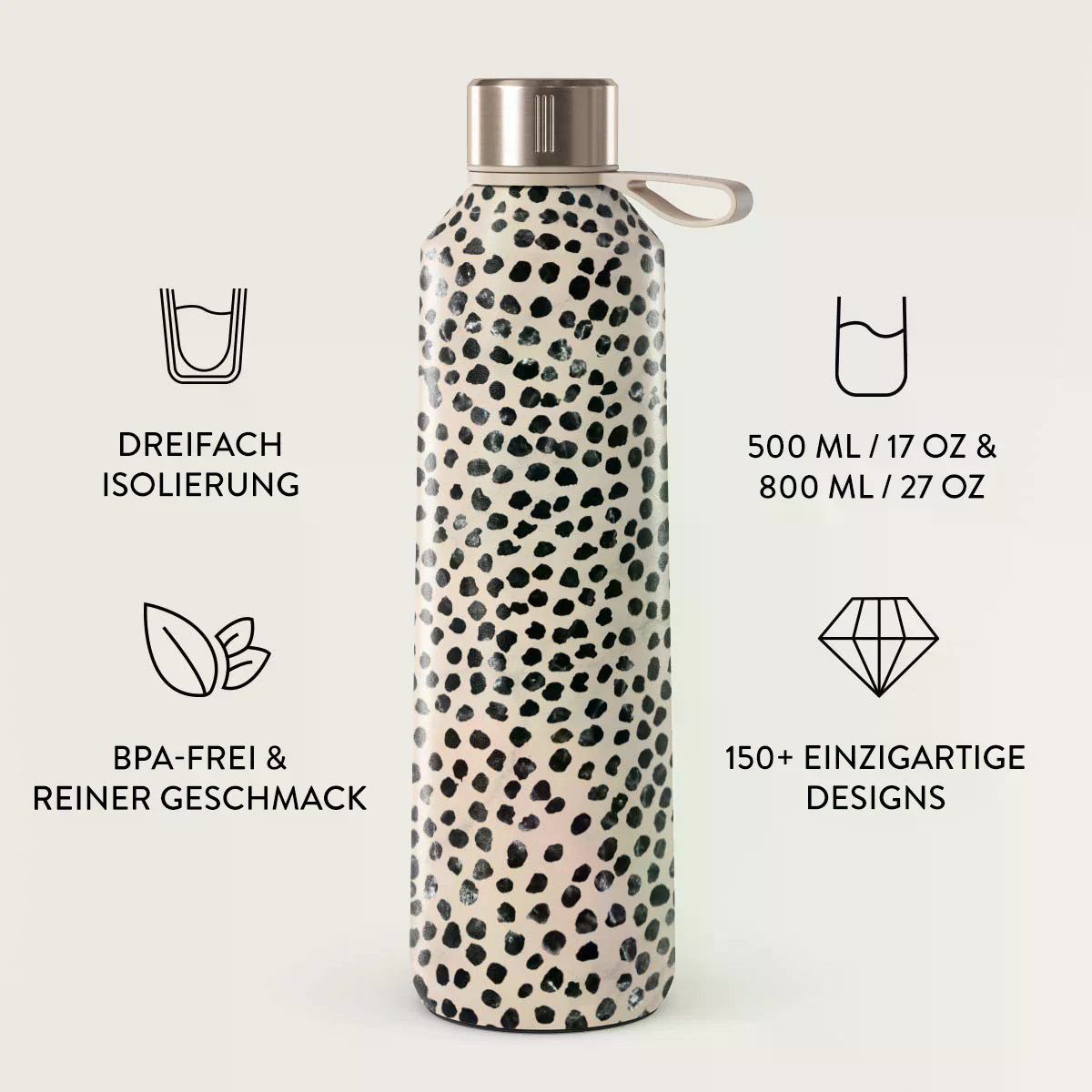 BURGA Trinkflasche Almond Latte Water Bottle 500ml
