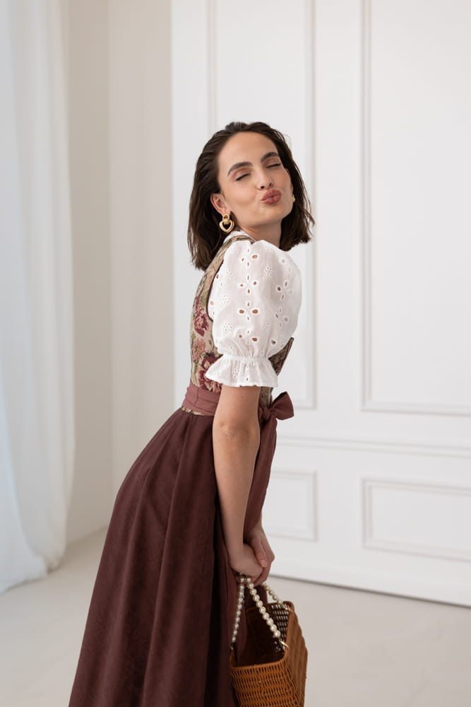 Madame Marie Dirndl Dirndl Thalina 80cm Länge traube