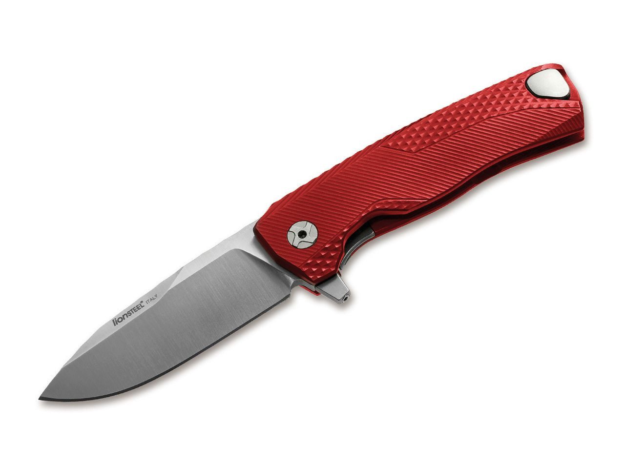 LionSteel Taschenmesser Taschenmesser ROK Aluminium Red Satin