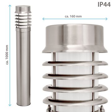 Maxkomfort Außen-Stehlampe 256-1000 Gerda, ohne Leuchtmittel, Außenlampe, Außenleuchte, Standleuchte, Standlampe, Wegeleuchte, Pollerleuchte, Wegleuchte, Pfostenleuchte, E27, IP44