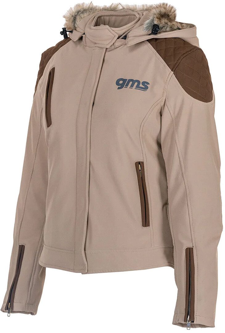 gms Motorradjacke GMS Luna Damen Motorrad Softshell Jacke wasserabweisend reflektierende reißverschluss