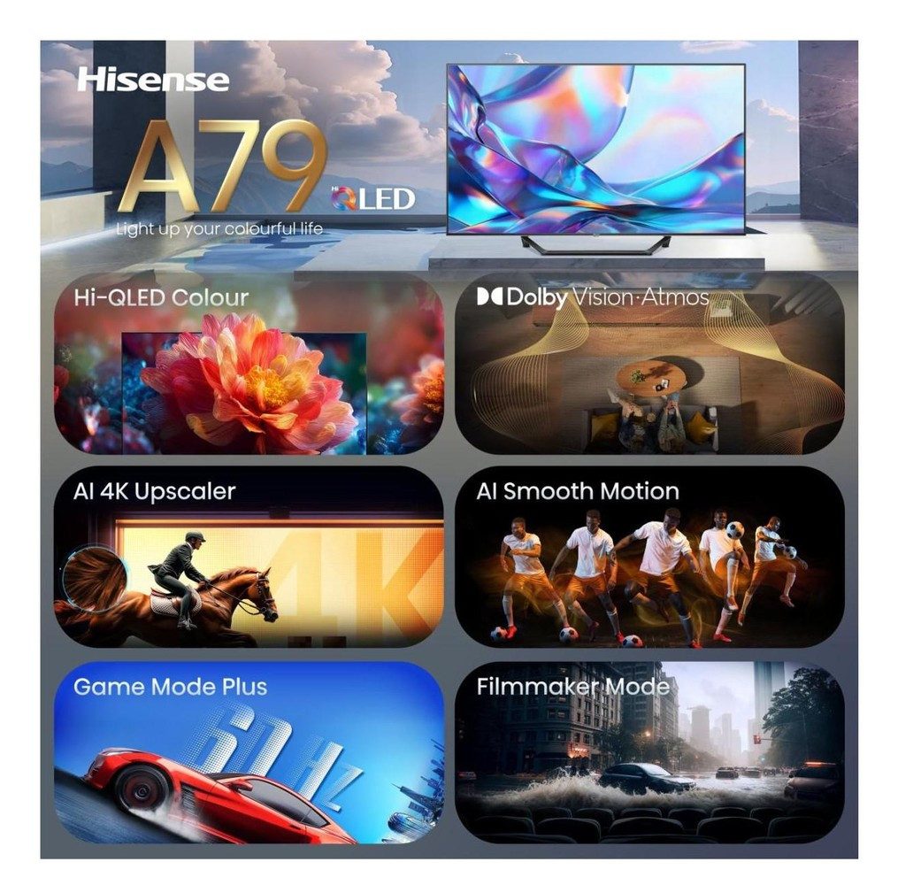 Hisense 43A79S QLED-Fernseher (43 Zoll, 4K Ultra HD)