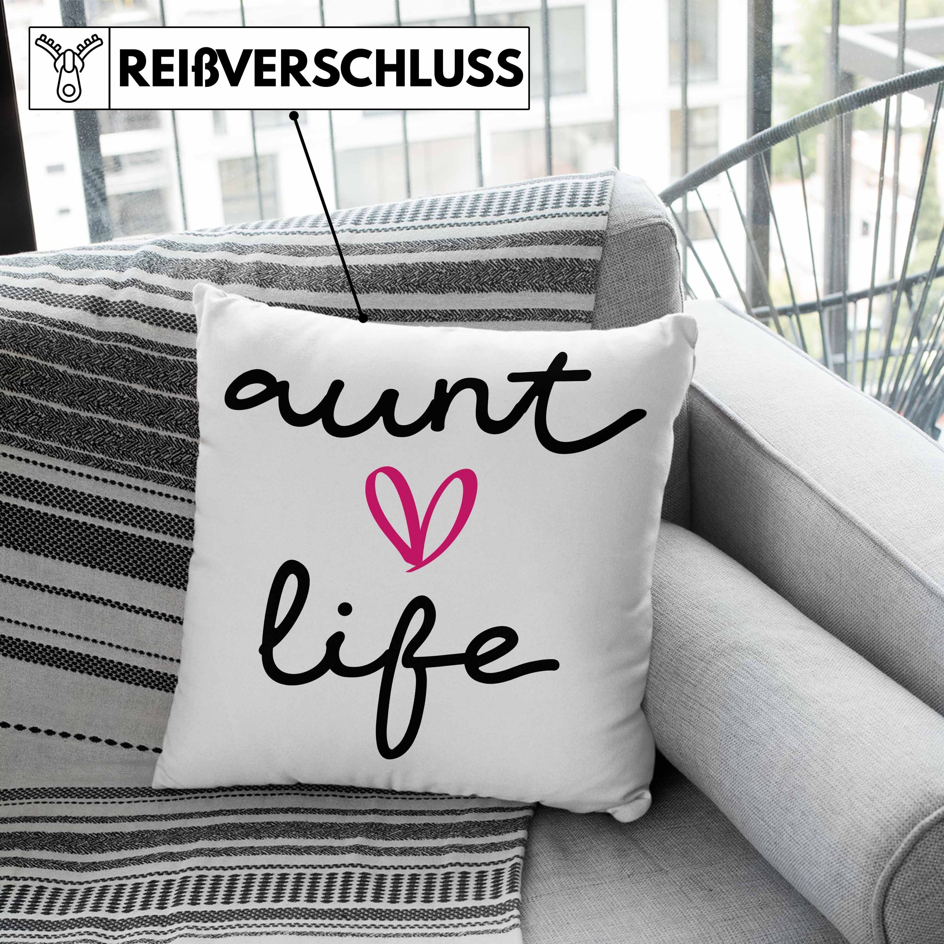 mit - Kissen Geburtstag Tante Tante Füllung Life für Tante Dekokissen Trendation Lustig Geschenk Grau Trendation Kissen Geschenkidee 40x40 Aunt Beste Dekokissen