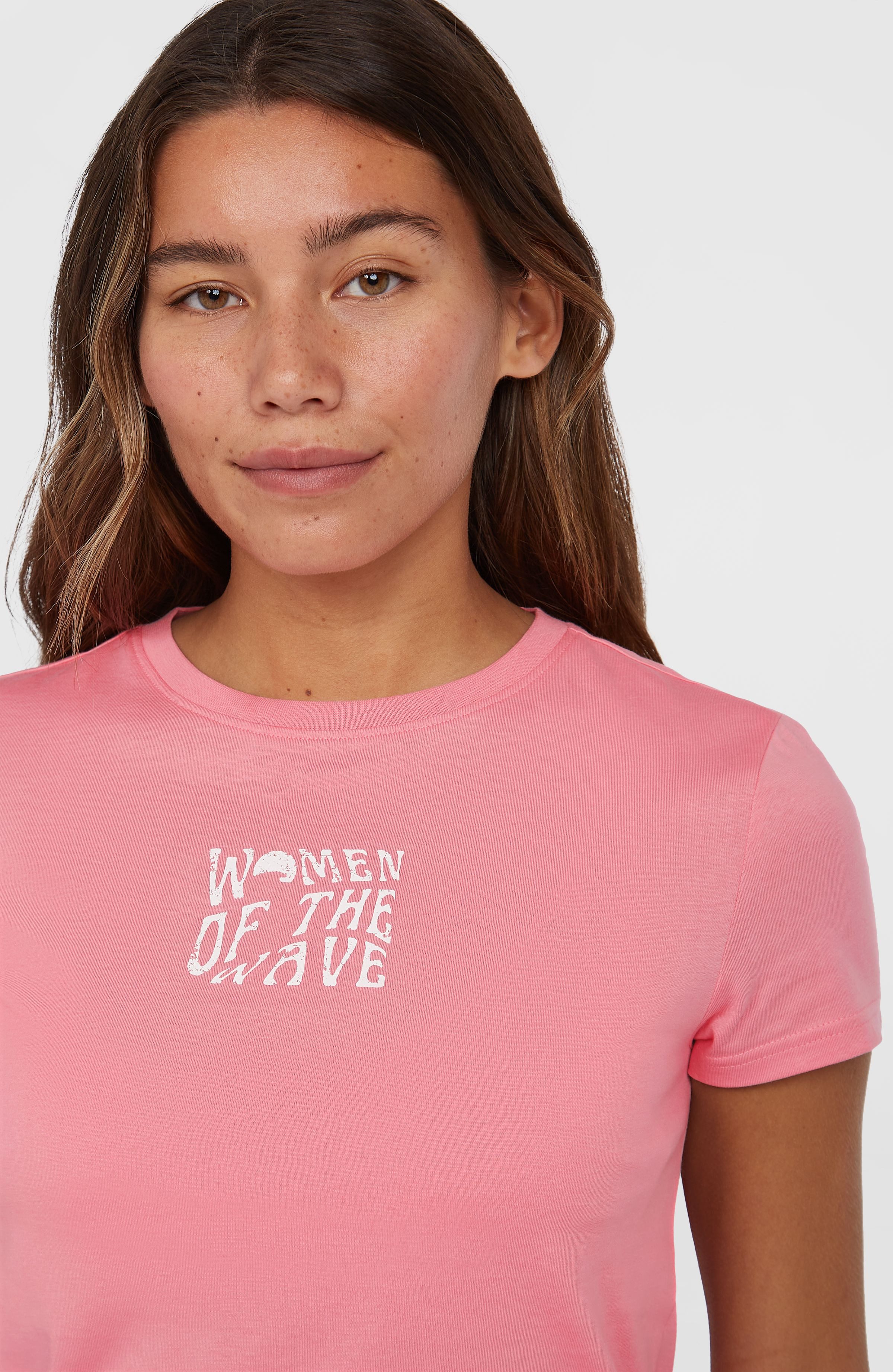 O'Neill T-Shirt WOW T-SHIRT leicht verkürzter Cropped-Schnitt, mit Prints auf Brust und Rücken