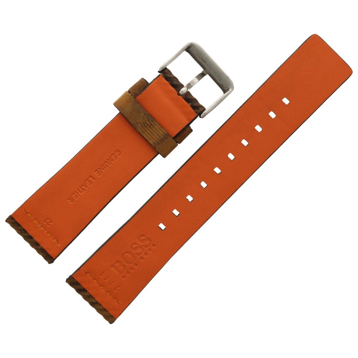 BOSS Uhrenarmband 22mm Leder Braun 659302741