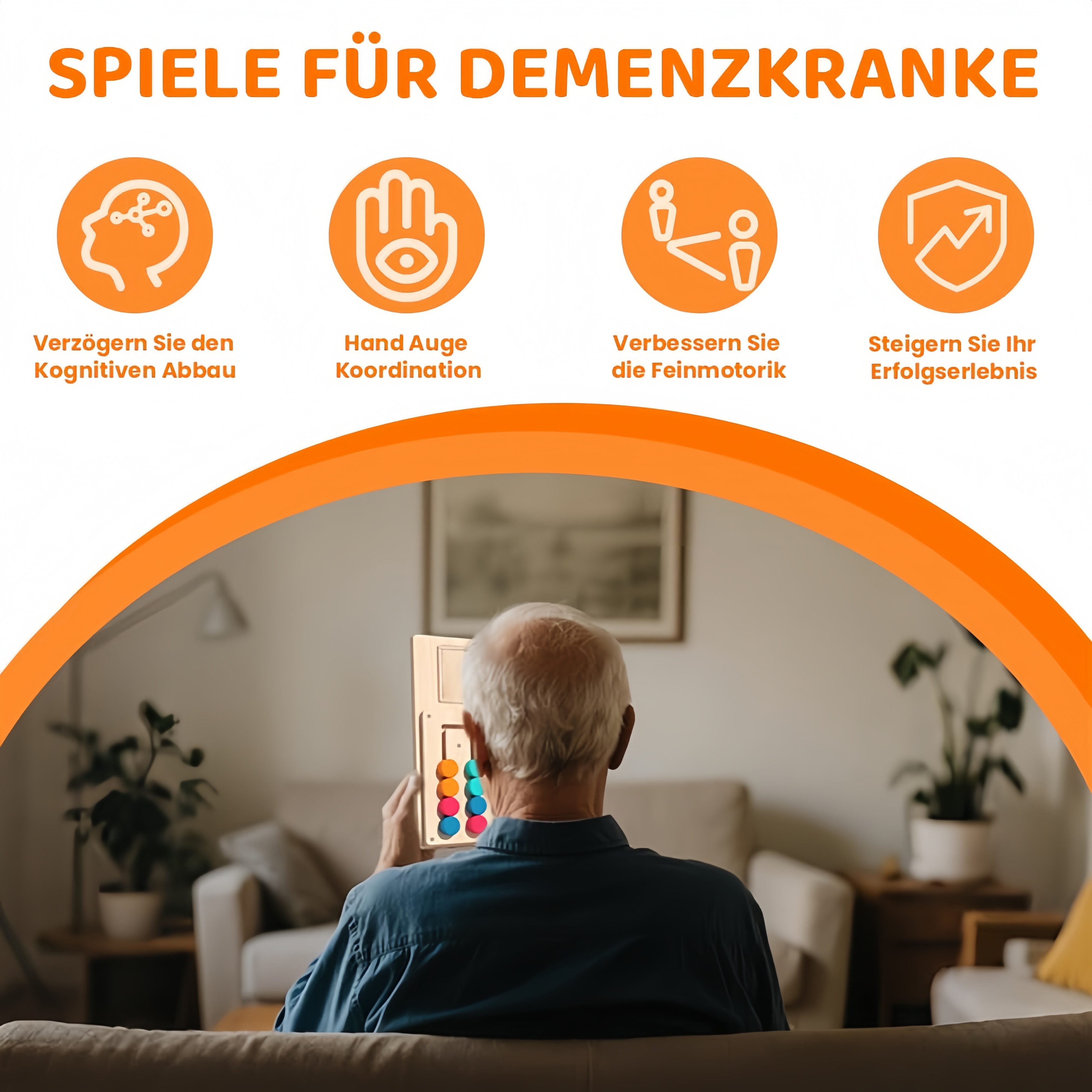 FOUORTUNATE-BEE Spiel 12-teiliges Gedächtnisspiel für Menschen mit Demenz, Farbige Beschäftigungskarten für Senioren zur Aktivierung