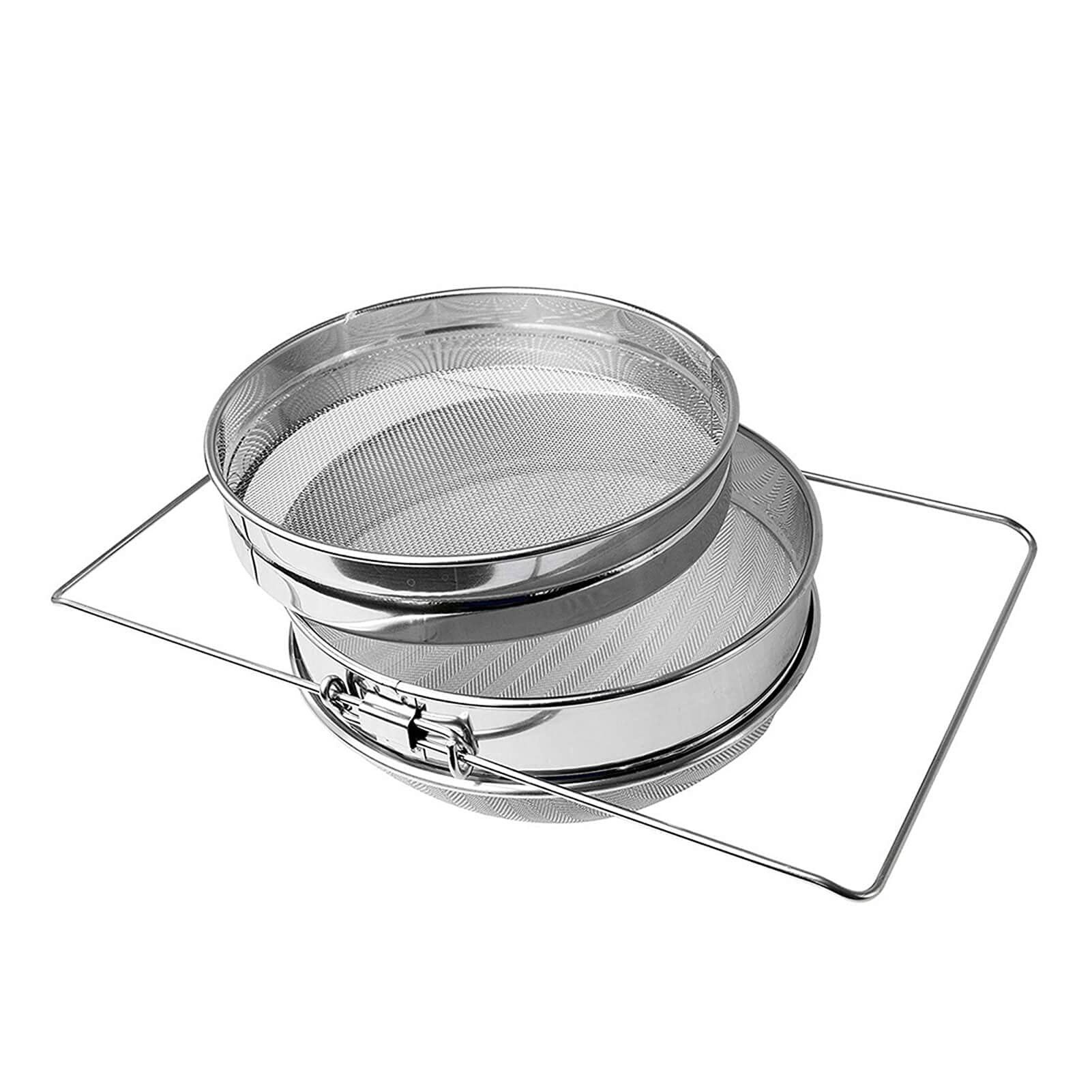 Youyijia Einraumbeute Edelstahl Honigsieb Doppelsieb Einstellen, 1-tlg.