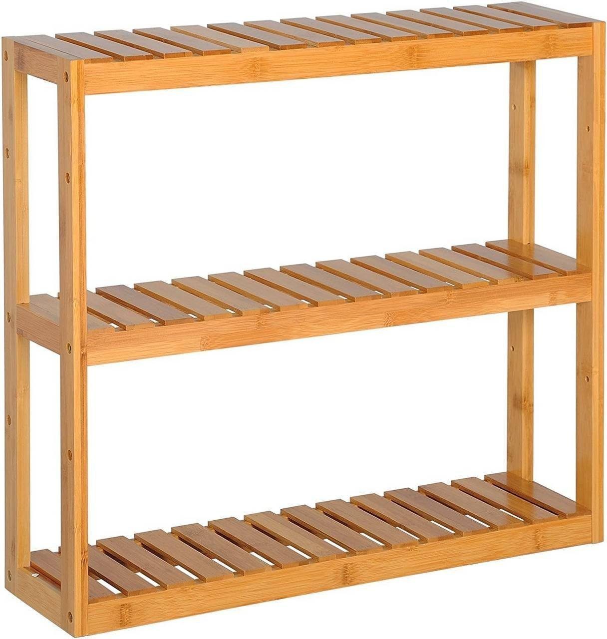 Woltu Standregal, 1-tlg., aus Bambus Badregal Kücheregal günstig online kaufen