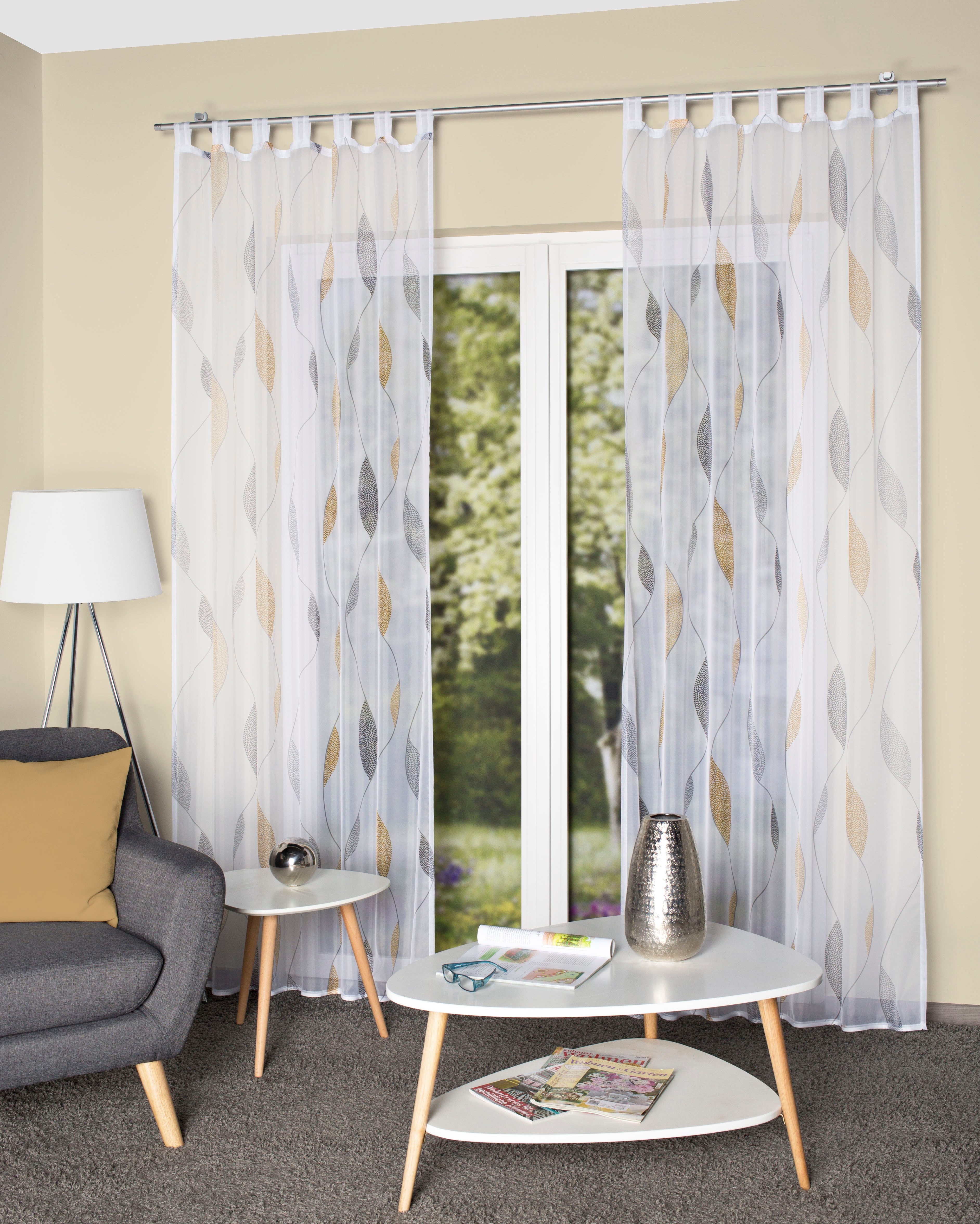 HOME WOHNIDEEN Vorhang PAOLO (1 St), Schlaufen, transparent, Voile, Schlauf günstig online kaufen