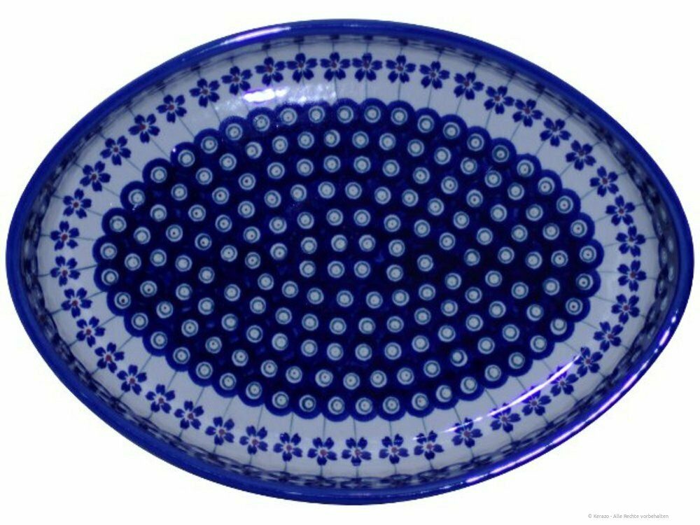 Bunzlauer Keramik Auflaufform Original Bunzlauer Keramik Auflaufform oval 31x22x5,5cm Dekor 166a, Keramik