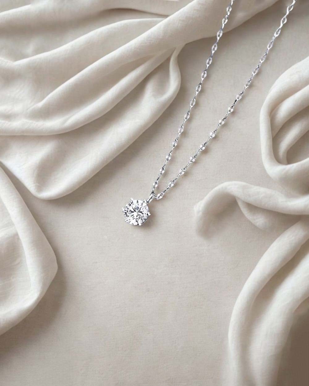 DANIEL CLIFFORD Kette mit Anhänger 'Belle' Damen Halskette Silber 925 Solitär Anhänger (inkl. Verpackung), 45cm Collier aus 925 Sterlingsilber mit Solitär Zirko – Bild 4 von 5