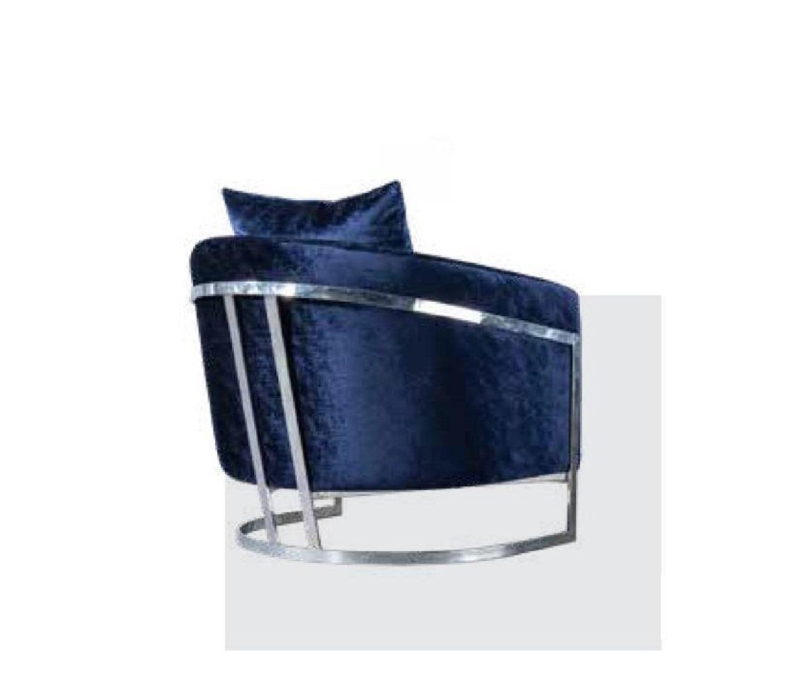 Luxus Made Armlehnen Polstermöbel Sessel), Sessel in Einsitzer Designer Sessel (1-St., JVmoebel 1x Blauer mit Europa