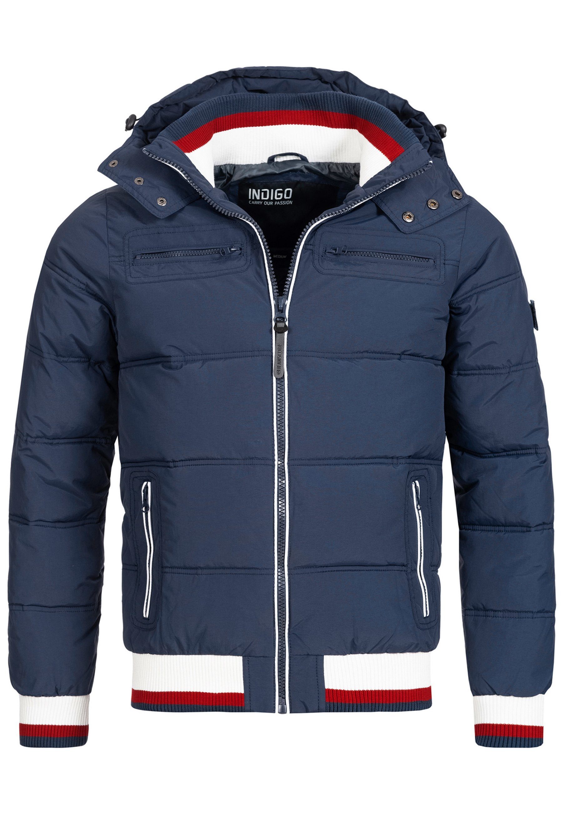 Indicode Steppjacke Navy Marlon Mix