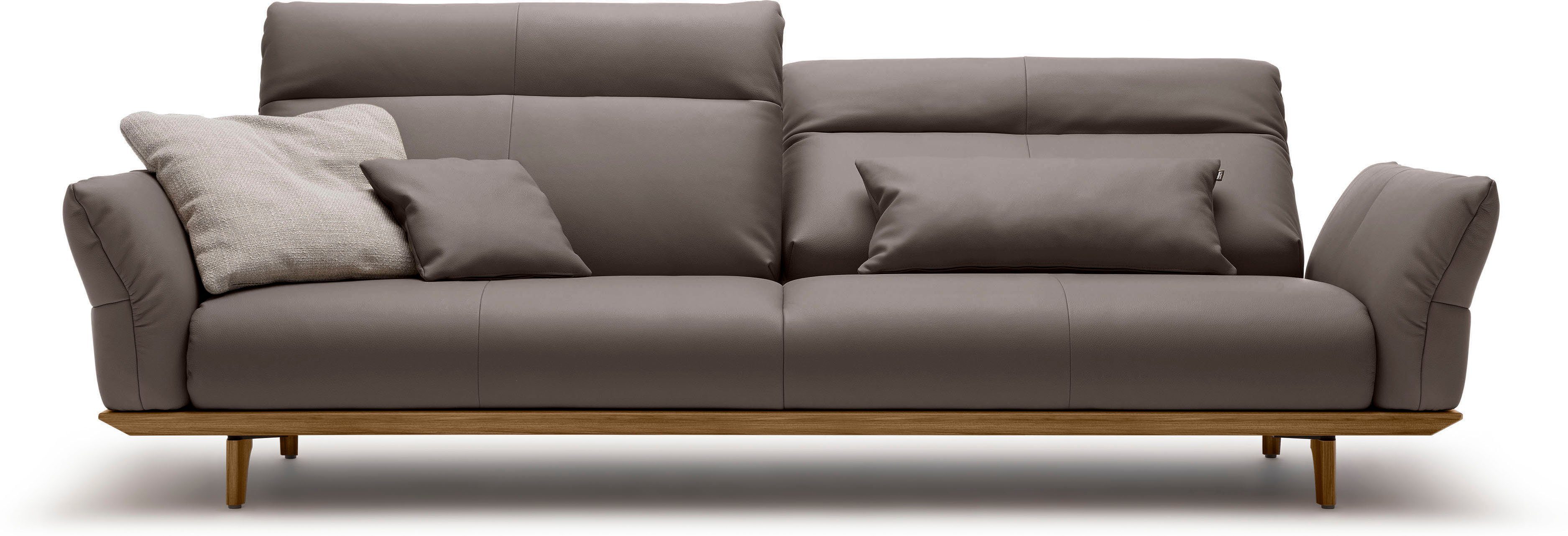 Nussbaum, Sockel 248 4-Sitzer hs.460, hülsta sofa Füße cm Nussbaum, Breite in