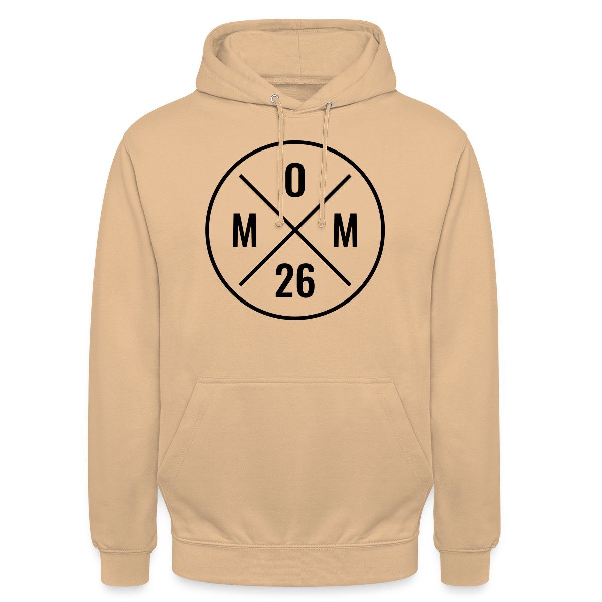 Spreadshirt Hoodie Mom 2026 Modernes Mama Logo Schwangerschaft Unisex Hoodie (1-tlg) Unisex-Schnitt: Sitzt bei Männern körpernah, bei Frauen weit