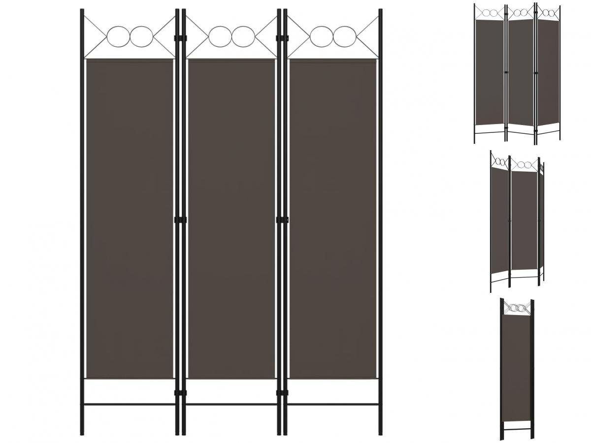 vidaXL Raumteiler Paravent 3-tlg Raumteiler Anthrazit 120 x 180 cm