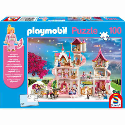 Schmidt Spiele Puzzle Playmobil Prinzessinnenschloss 100 Teile, 100 Puzzleteile