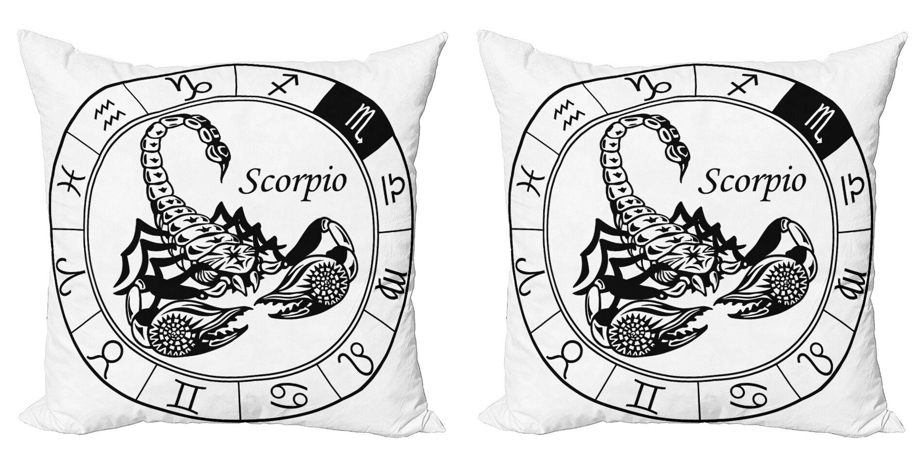 Modern Skorpion Accent Tierkreis (2 Abakuhaus Astrologie Stück), Doppelseitiger Kissenbezüge Zeichen Digitaldruck,