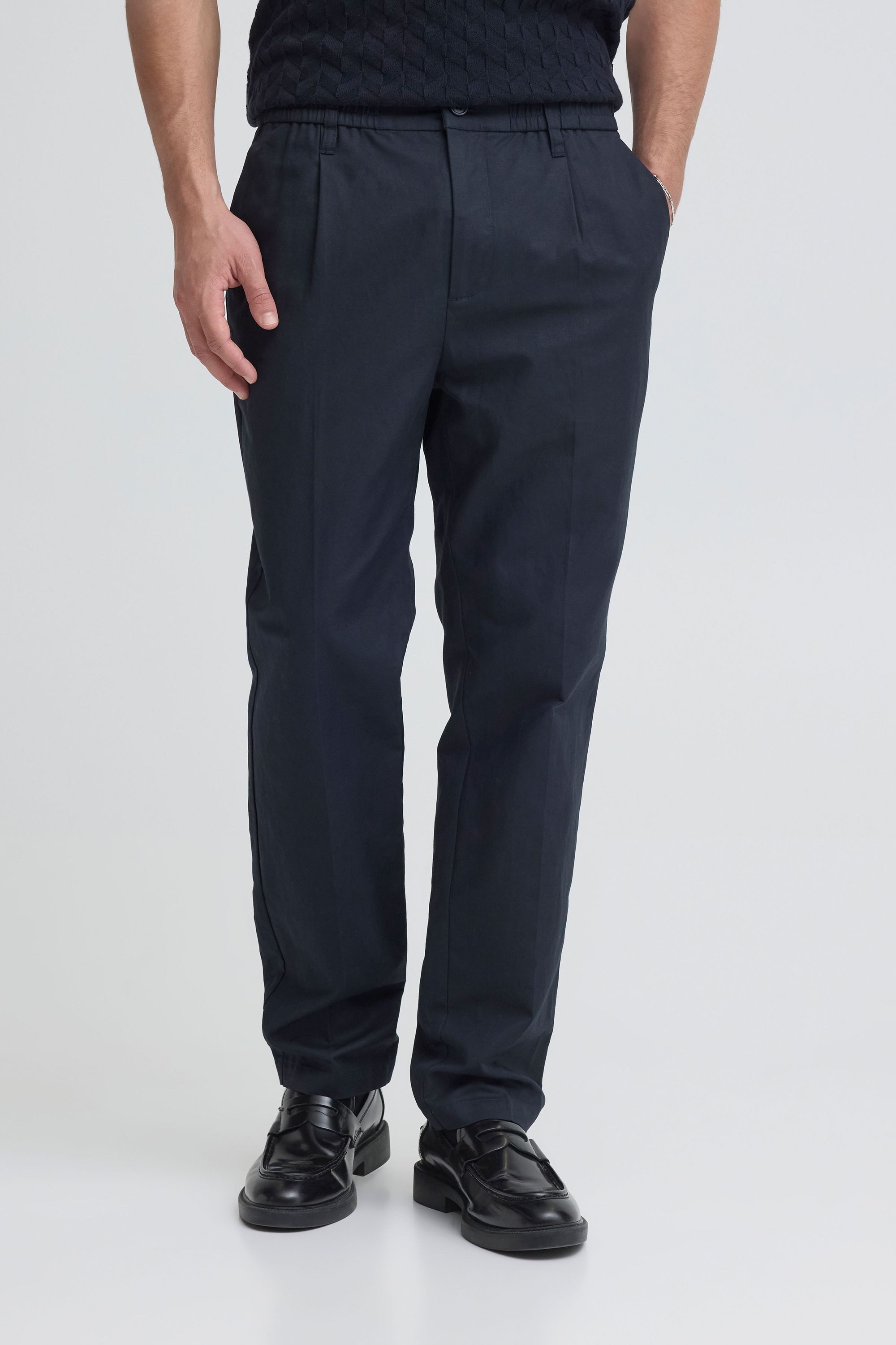 Casual Friday Leinenhose CFMarc Leinen-Mix-Hose mit Bundfalten - Regular Fit