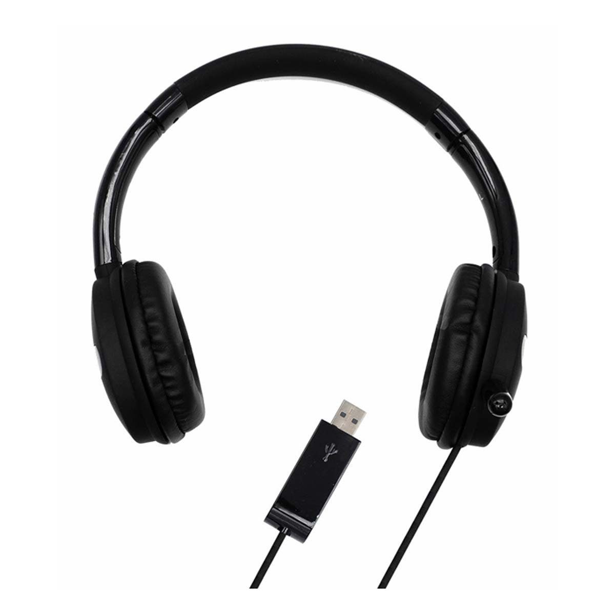 Vivanco SmartphoneHeadset (On Ear Stereo Kopfhörer mit USB Anschluss, Weiches Kopfband für o)