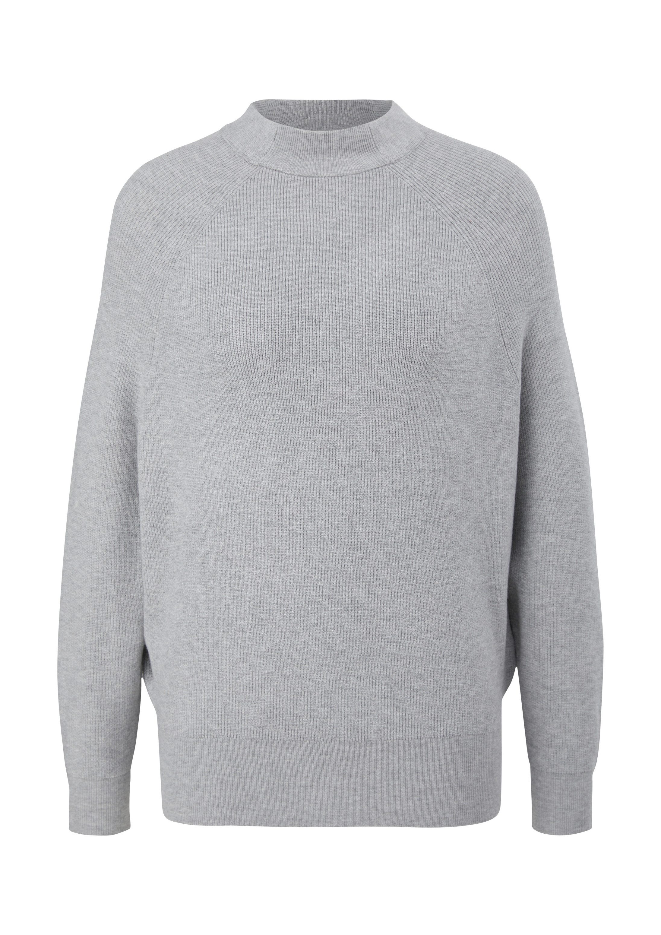 s.Oliver Longpullover Strickpullover Strickpullover mit Fledermausärmeln