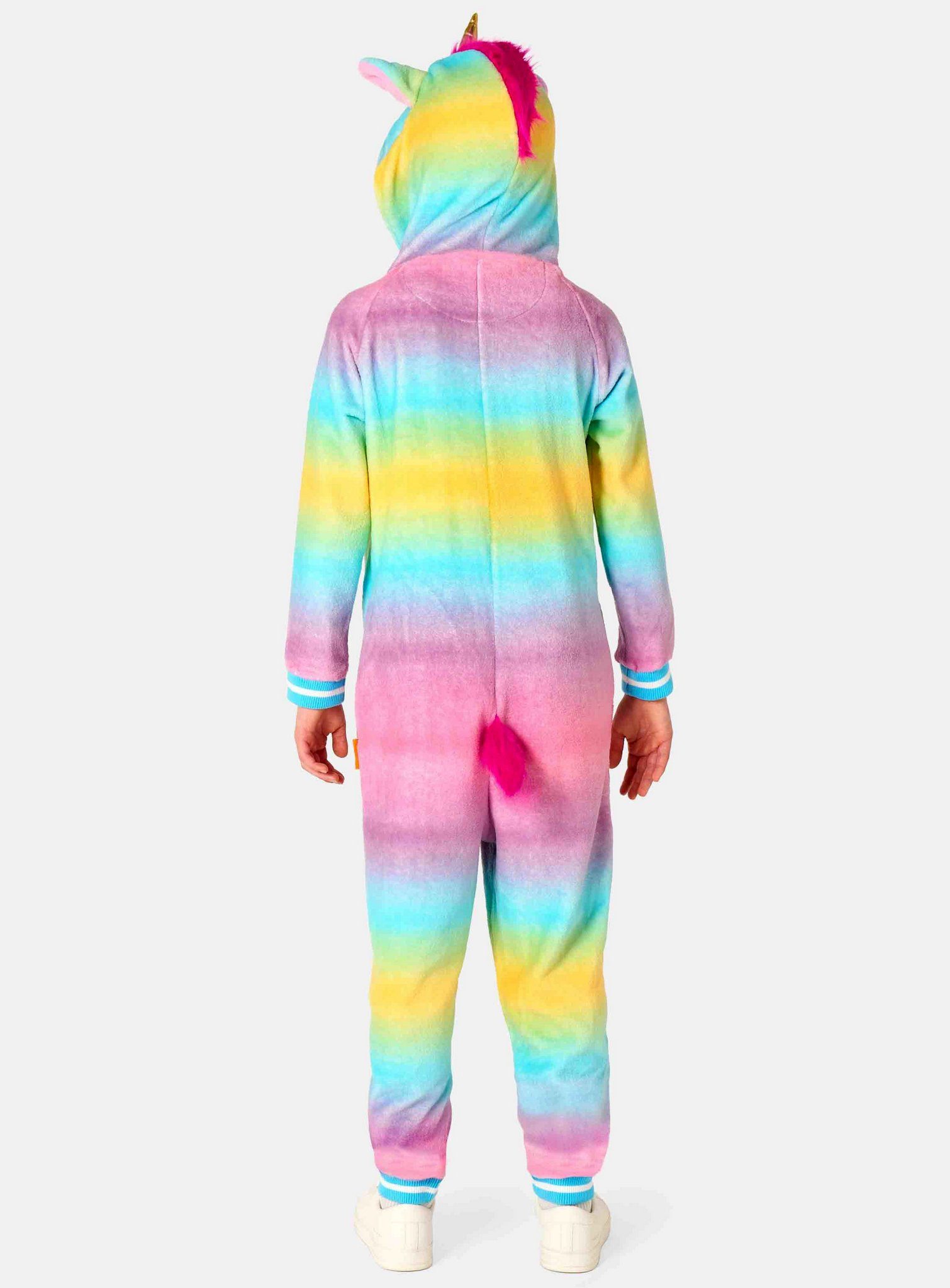 Opposuits Kostüm Einhorn Overall - Karneval Faschingskostüm Kinder, Der Overall beweist: jedes Tier eignet sich zum Kuscheln!