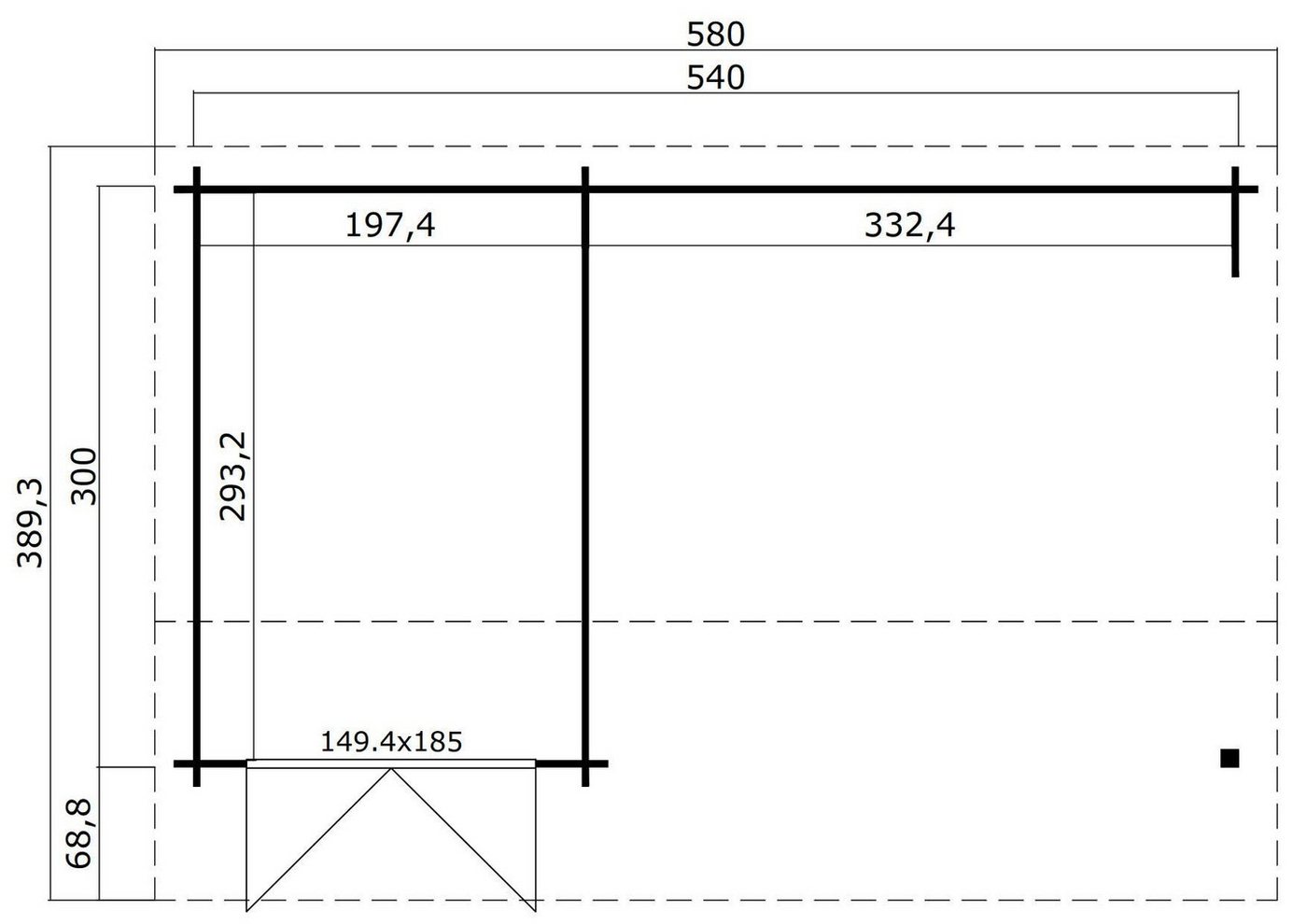 Thumbnail - LASITA MAJA Gartenhaus Kenzo 300, BxT: 580x389 cm, (Set), mit Anbau